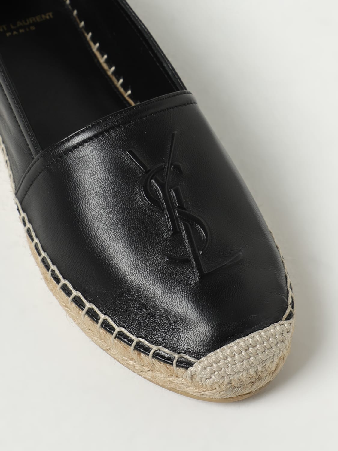 SAINT LAURENT ESPADRILLES: Saint Laurent leather espadrilles, Black - Img 4