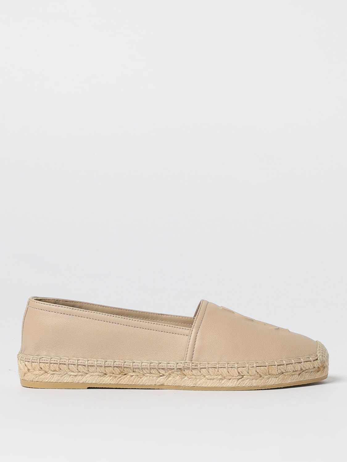 SAINT LAURENT ESPADRILLE: Saint Laurent leather espadrilles, Blush Pink - Img 1