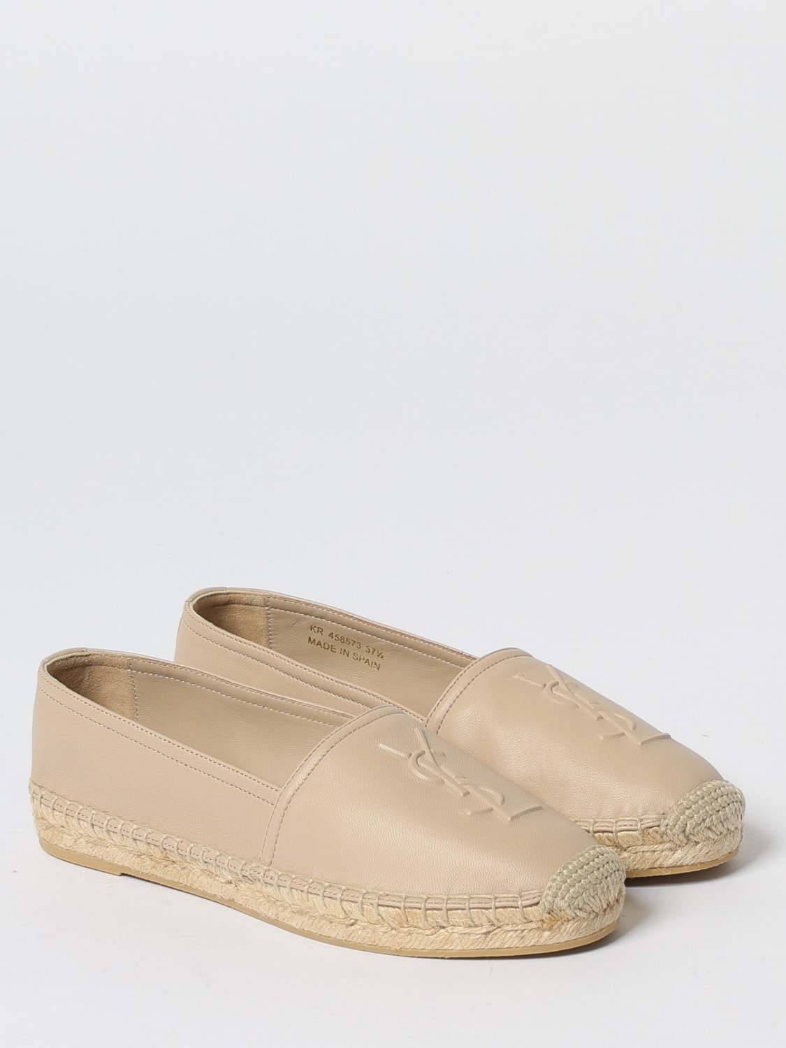 SAINT LAURENT ESPADRILLE: Saint Laurent leather espadrilles, Blush Pink - Img 2