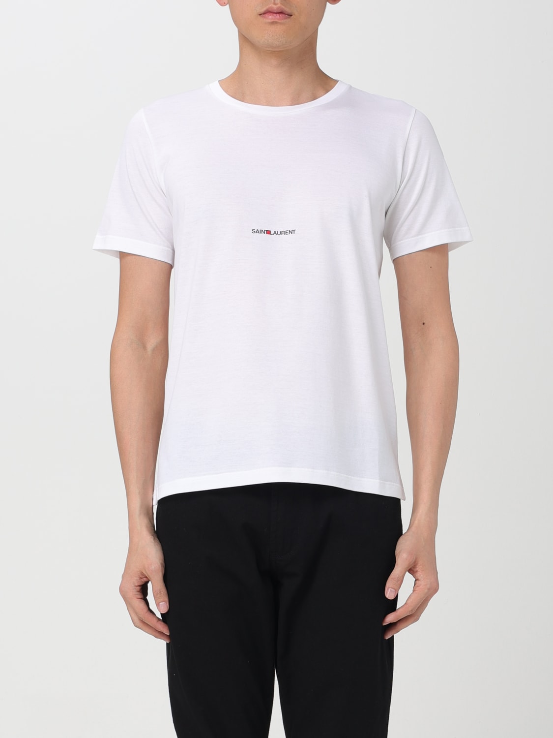 SAINT LAURENT T-SHIRT: T-shirt homme Saint Laurent, Blanc - Img 1