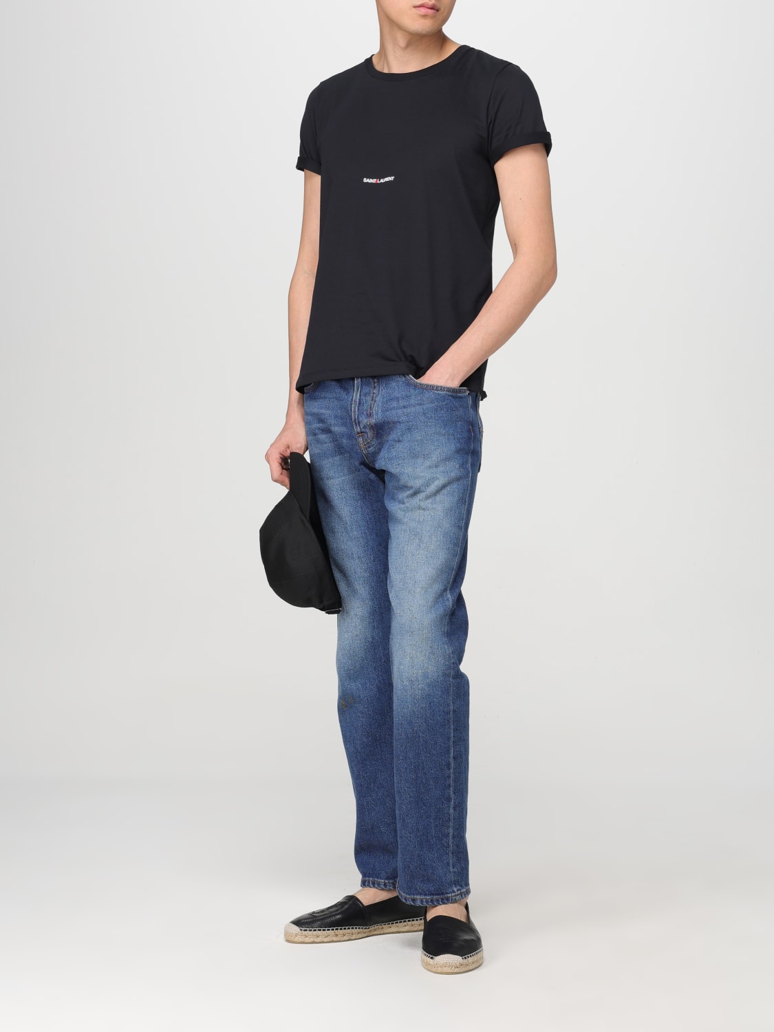 SAINT LAURENT T-SHIRT: T-shirt men Saint Laurent, Black - Img 2