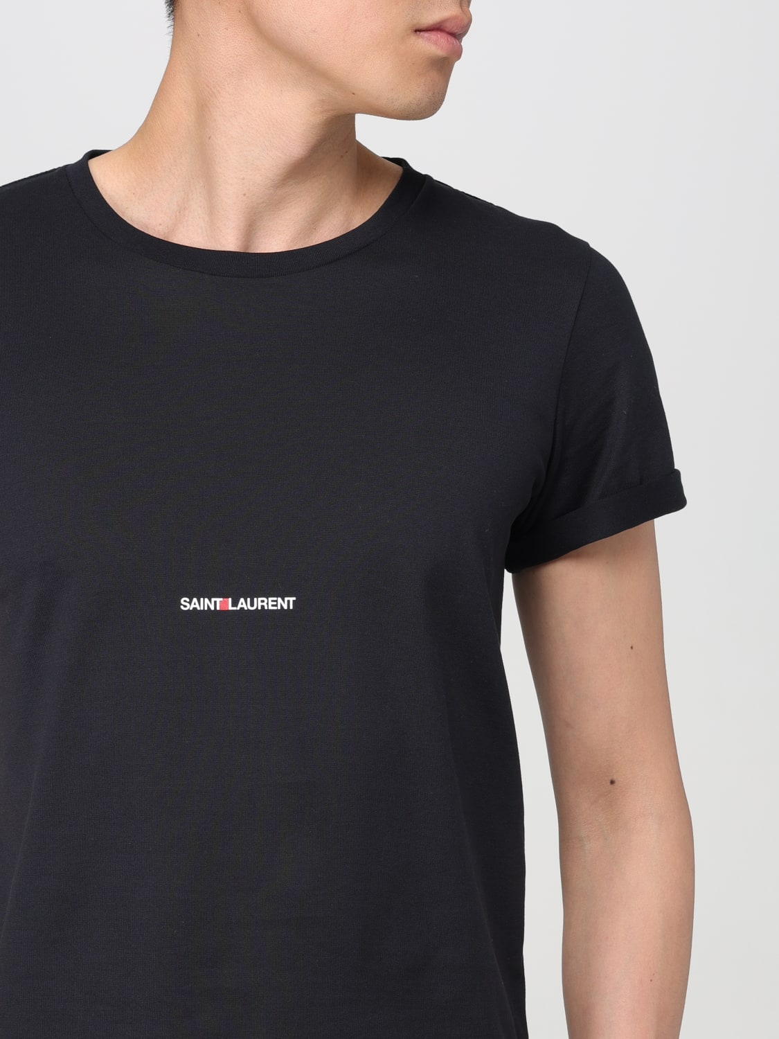 SAINT LAURENT T-SHIRT: T-shirt men Saint Laurent, Black - Img 5