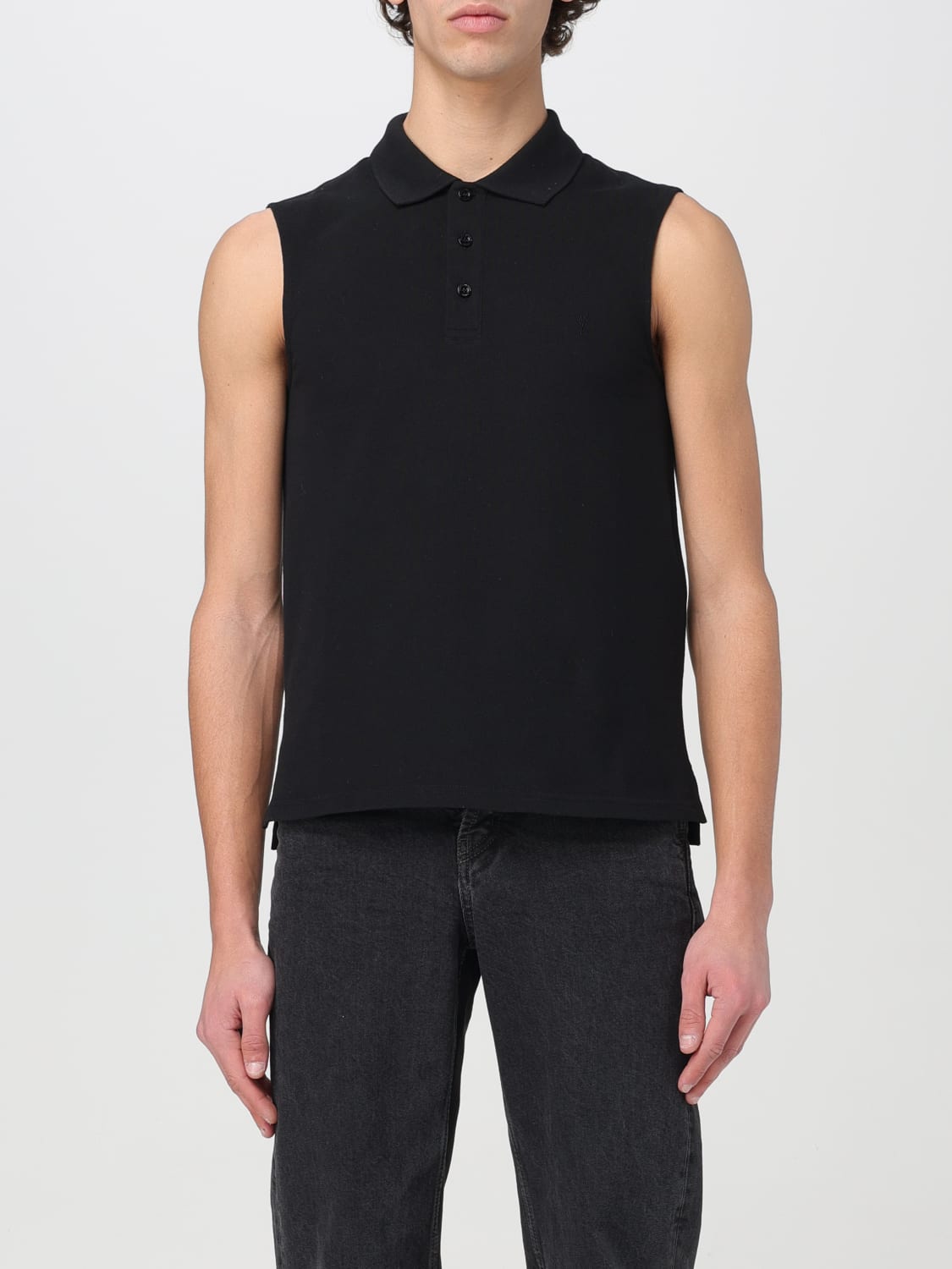 SAINT LAURENT POLO SHIRT: Polo shirt men Saint Laurent, Black - Img 1