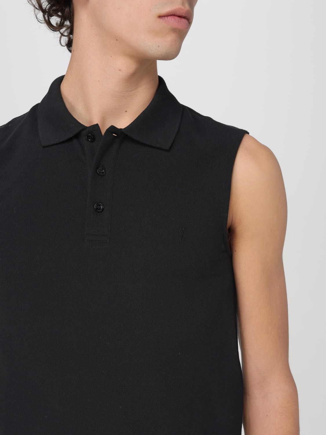 SAINT LAURENT POLO SHIRT: Polo shirt men Saint Laurent, Black - Img 5