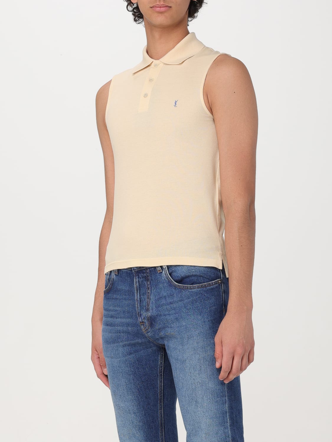 SAINT LAURENT POLO SHIRT: Polo shirt men Saint Laurent, Yellow - Img 4