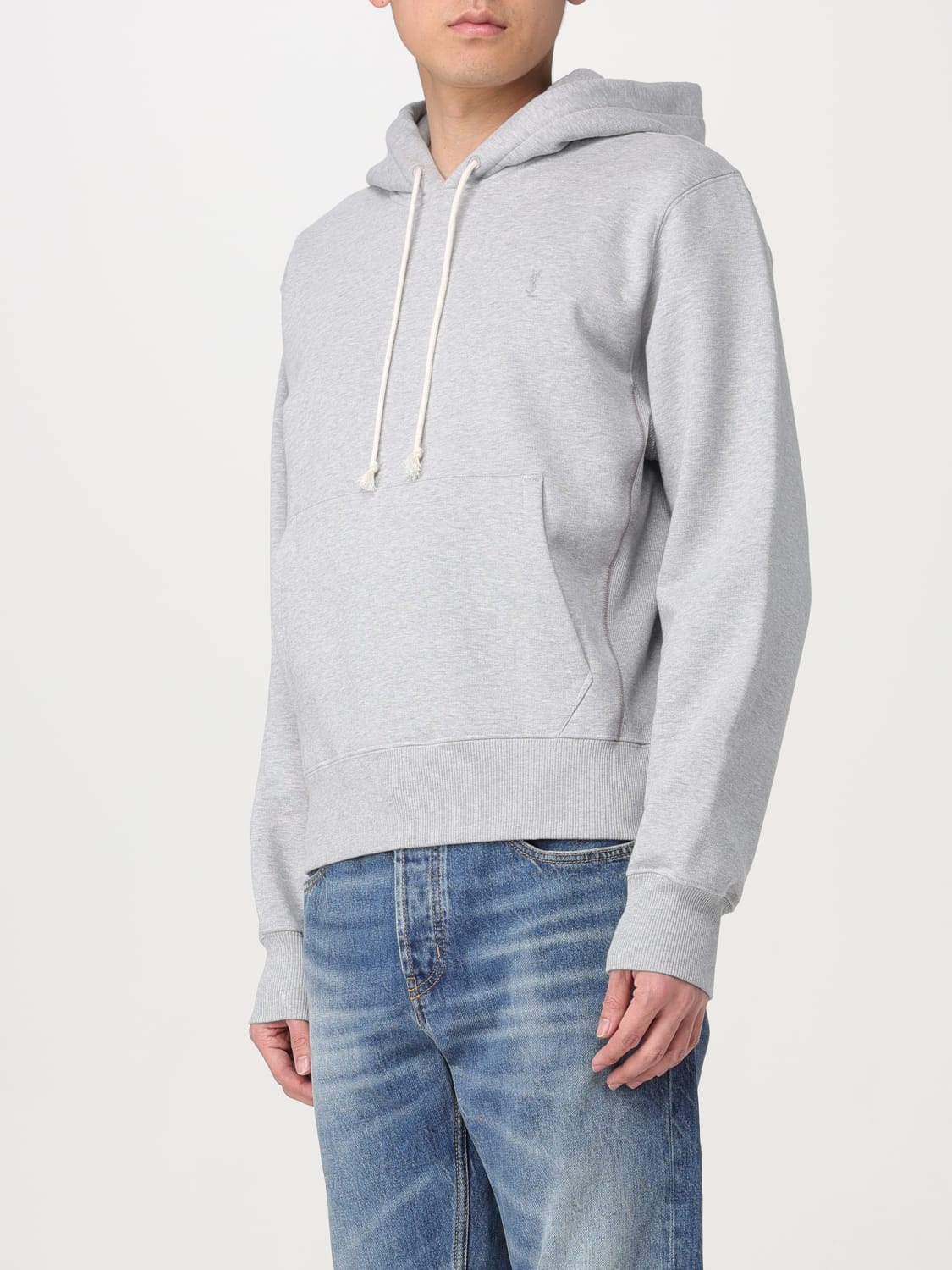 SAINT LAURENT SWEATSHIRT: Sweatshirt men Saint Laurent, Grey - Img 4