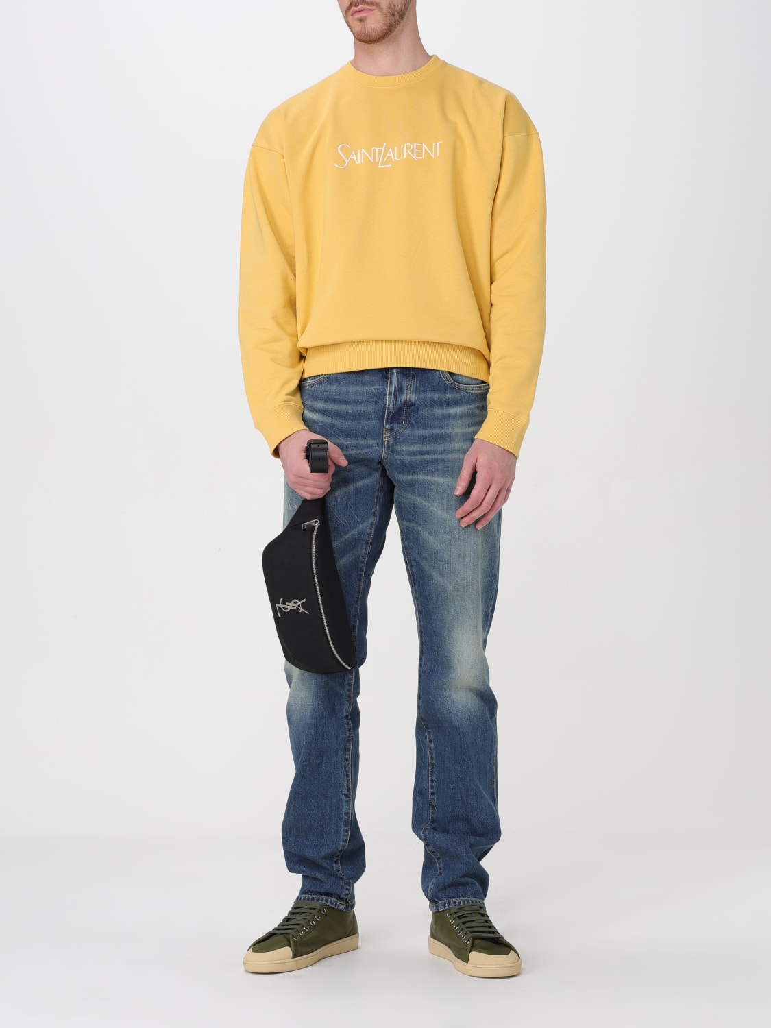 SAINT LAURENT SWEATSHIRT: Sweatshirt men Saint Laurent, Yellow - Img 2