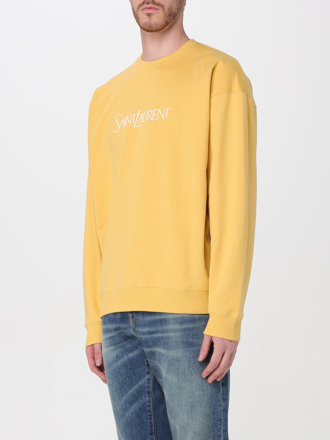 SAINT LAURENT SWEATSHIRT: Sweatshirt herren Saint Laurent, Gelb - Img 4