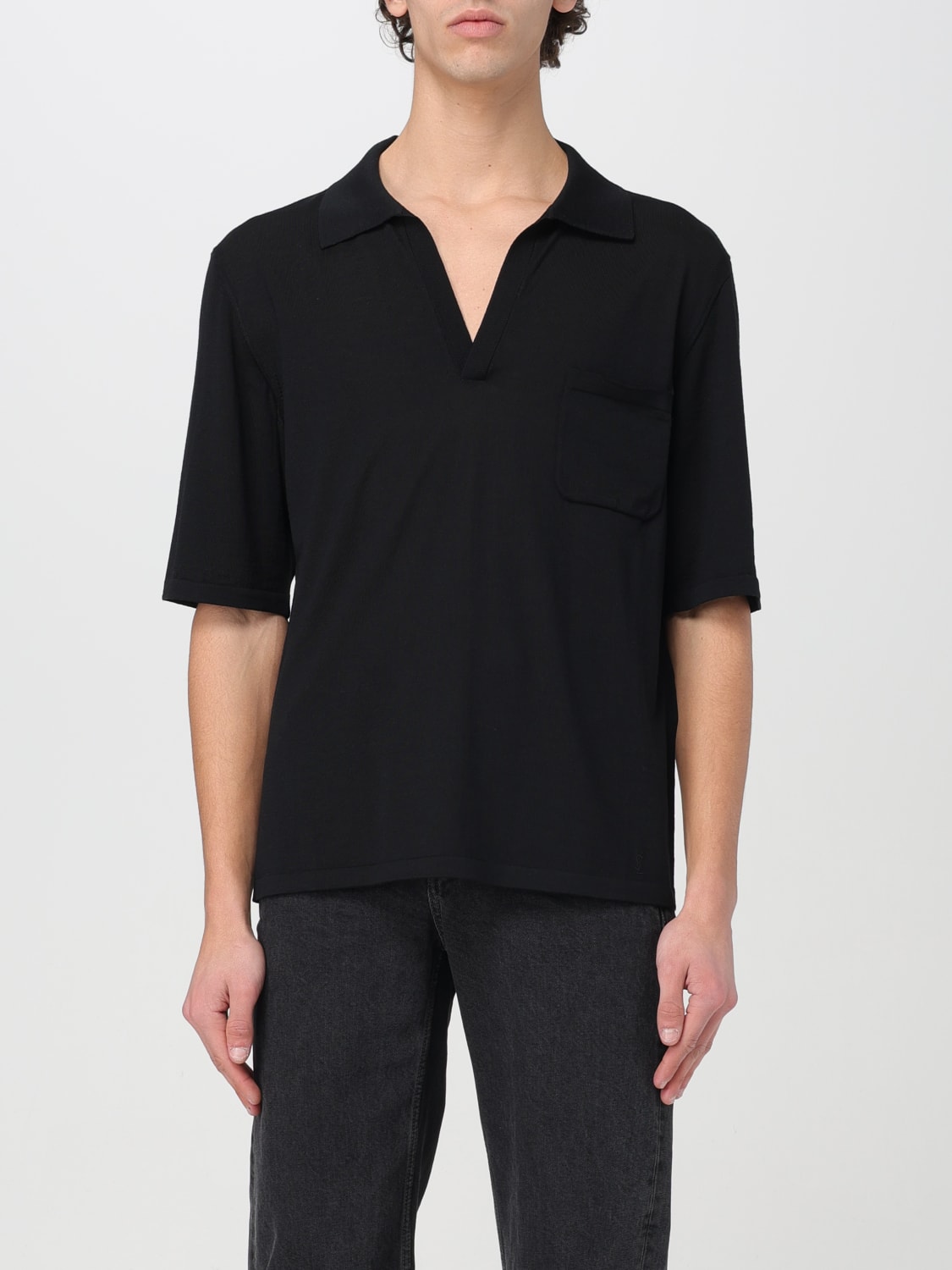 SAINT LAURENT POLO: Pullover herren Saint Laurent, Schwarz - Img 1