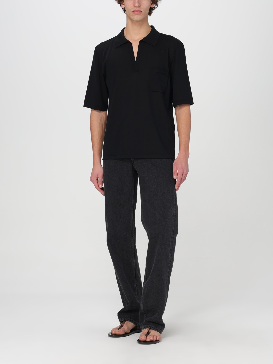 SAINT LAURENT POLO SHIRT: Sweater men Saint Laurent, Black - Img 2