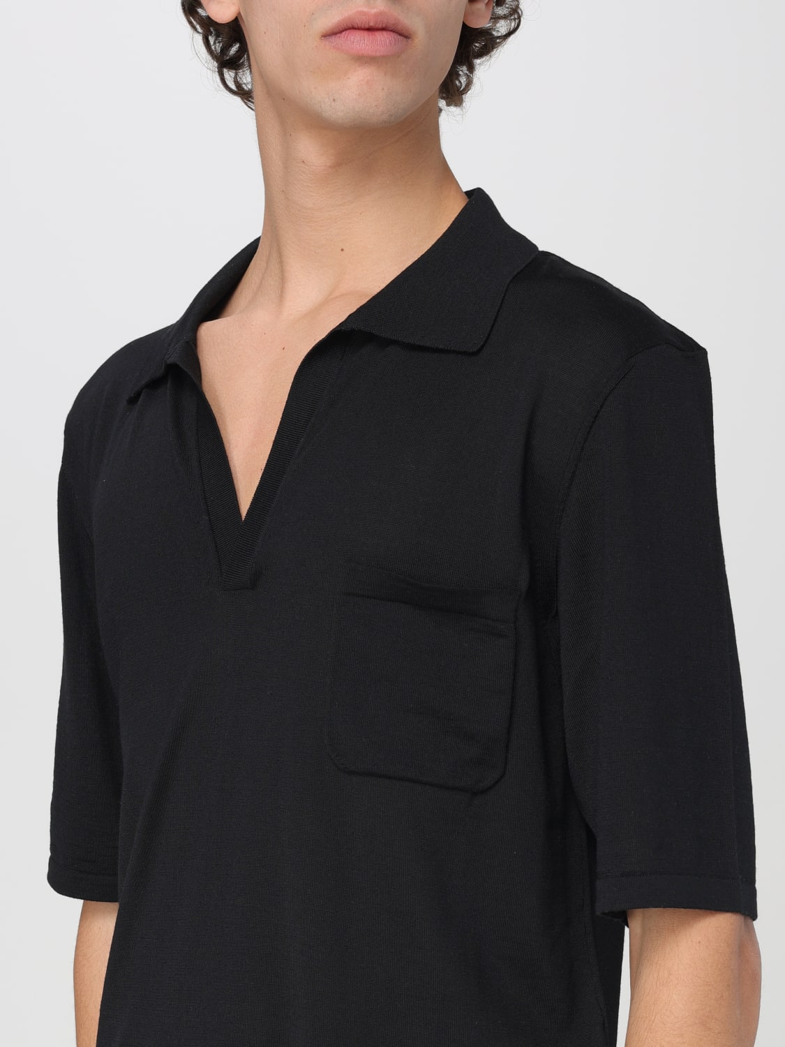 SAINT LAURENT POLO SHIRT: Sweater men Saint Laurent, Black - Img 5