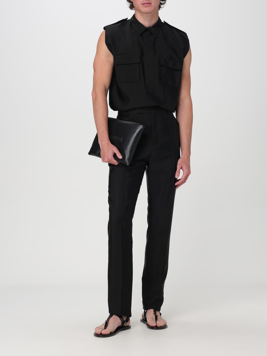 SAINT LAURENT SHIRT: Shirt men Saint Laurent, Black - Img 2