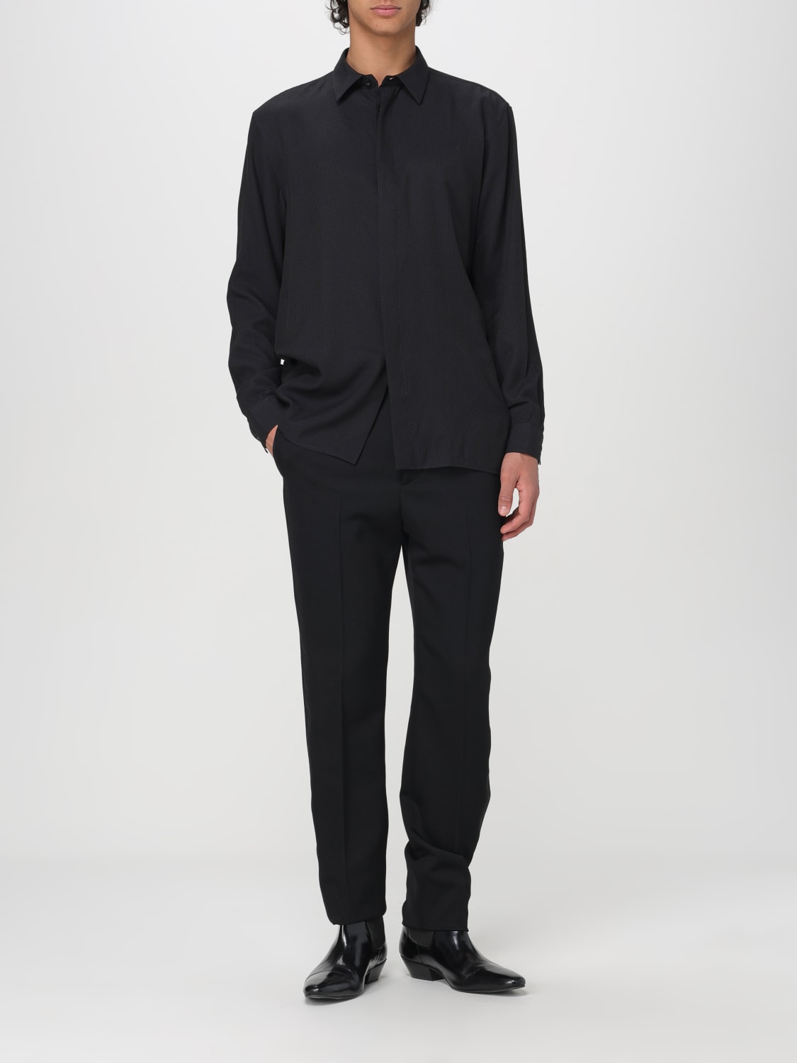 SAINT LAURENT SHIRT: Shirt men Saint Laurent, Black - Img 2