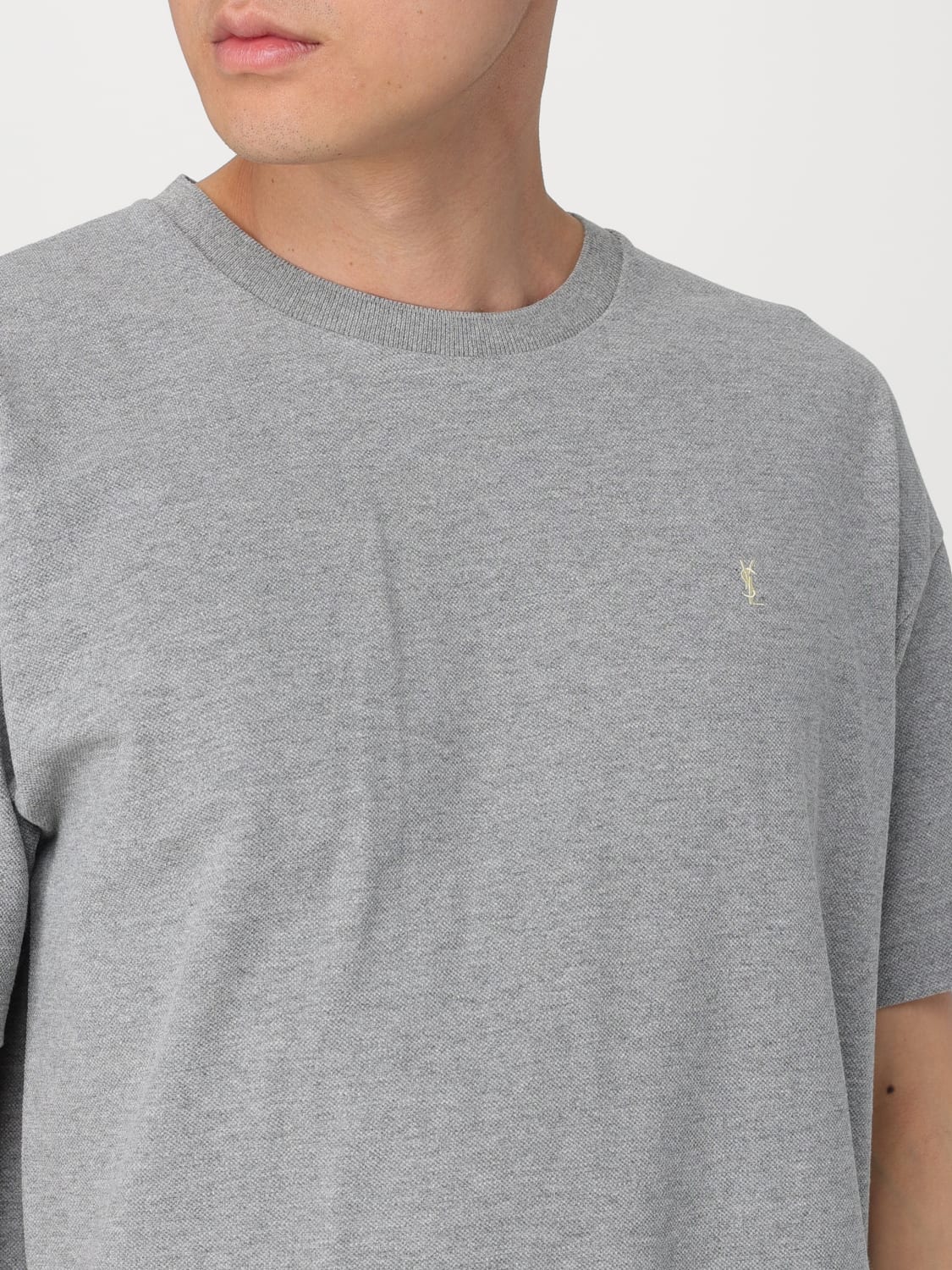 Tシャツ・カットソー SAINT LAURENT Men T Shirts 781566Y37HC1482 GREY SAINT LAURENT: T-shirt men - Grey | Saint Laurent t-shirt