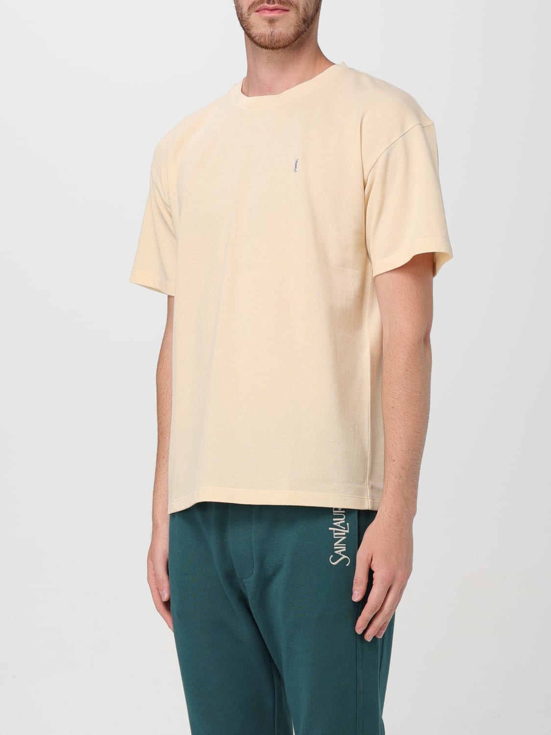 SAINT LAURENT T-SHIRT: T-shirt men Saint Laurent, Beige - Img 4