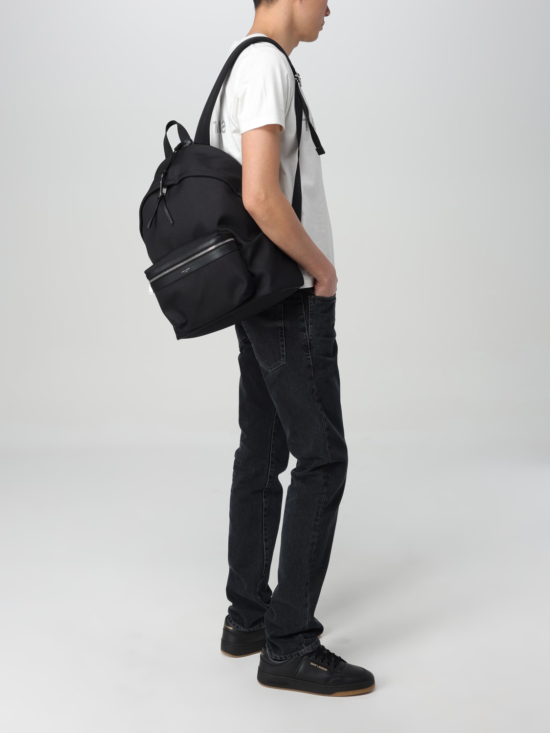 SAINT LAURENT Bags men Black Saint Laurent backpack 534967GIV3F online at GIGLIO.COM