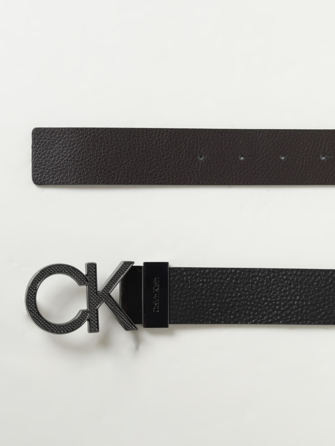 C.K. Jeans reversible grained synthetic leather belt