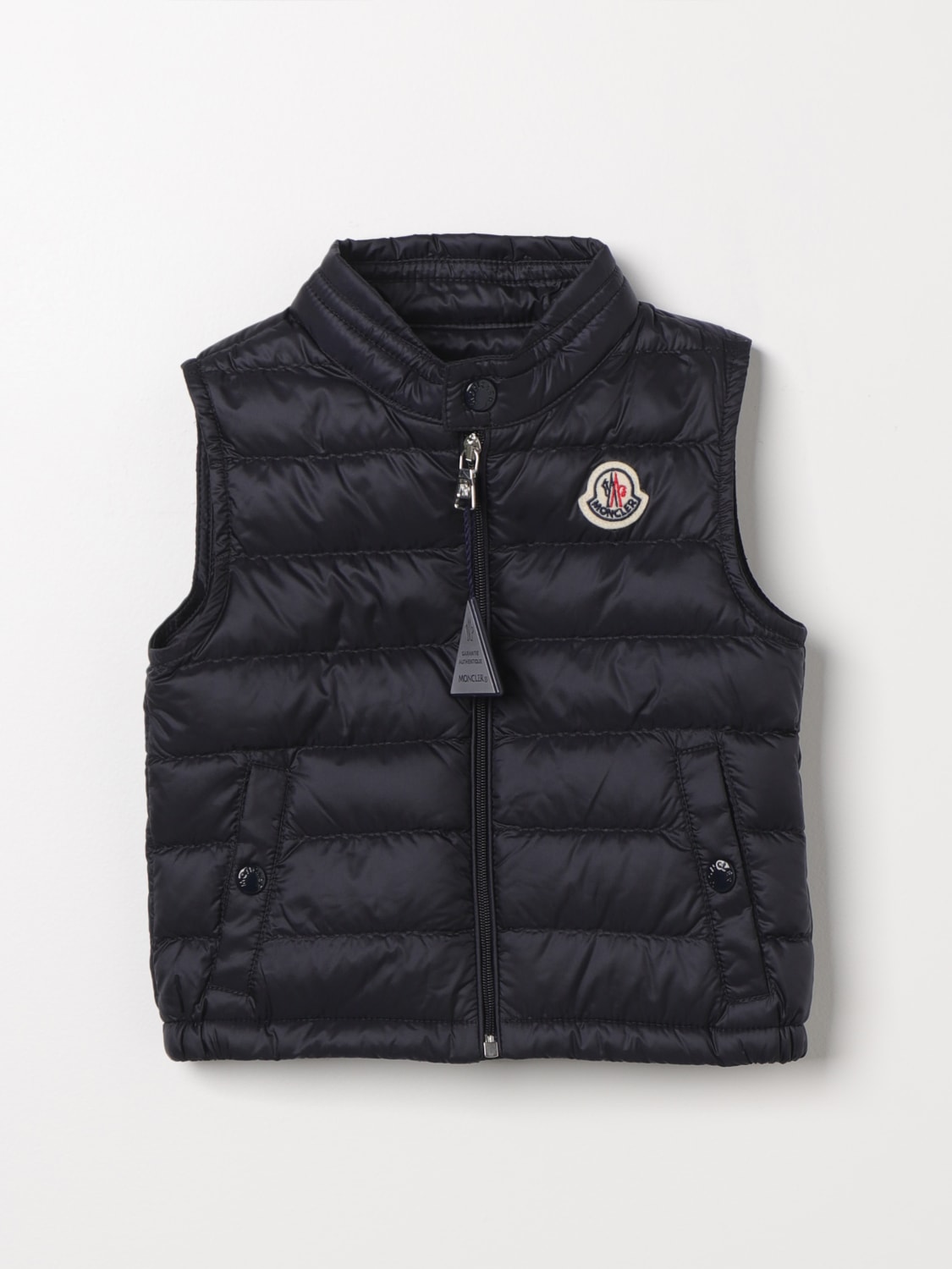 MONCLER: Jacket kids - Blue | Moncler vestcoat 1A00006595FE online at ...