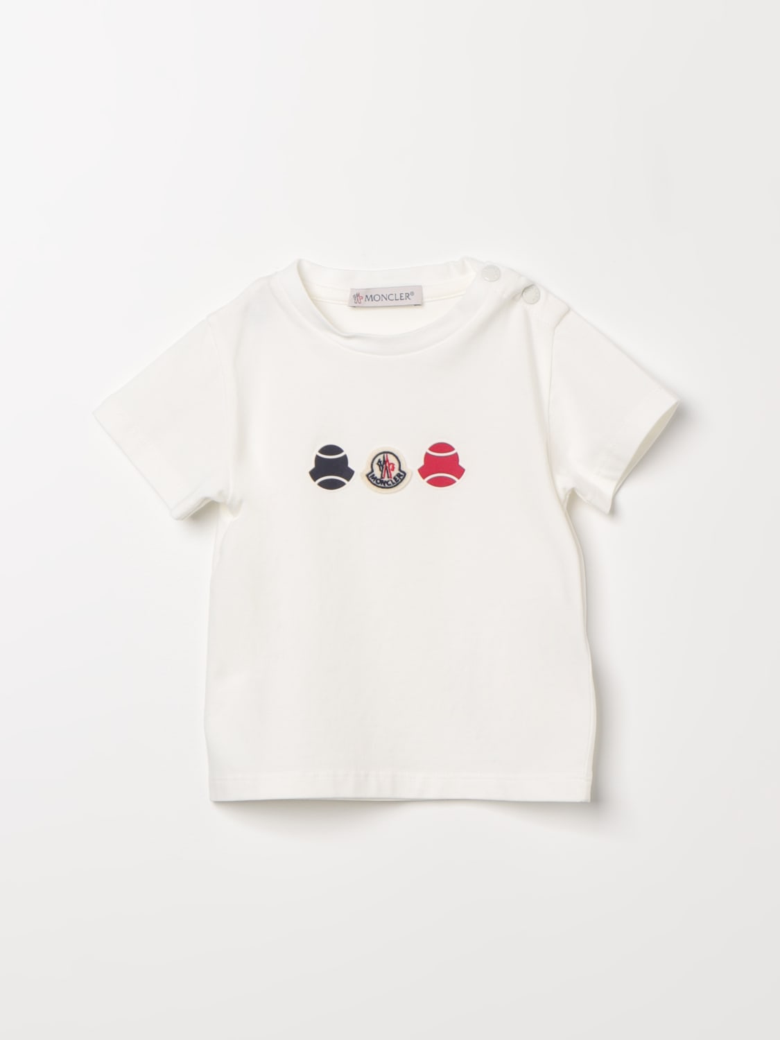 MONCLER T-SHIRT: T-shirt kids Moncler, White - Img 1