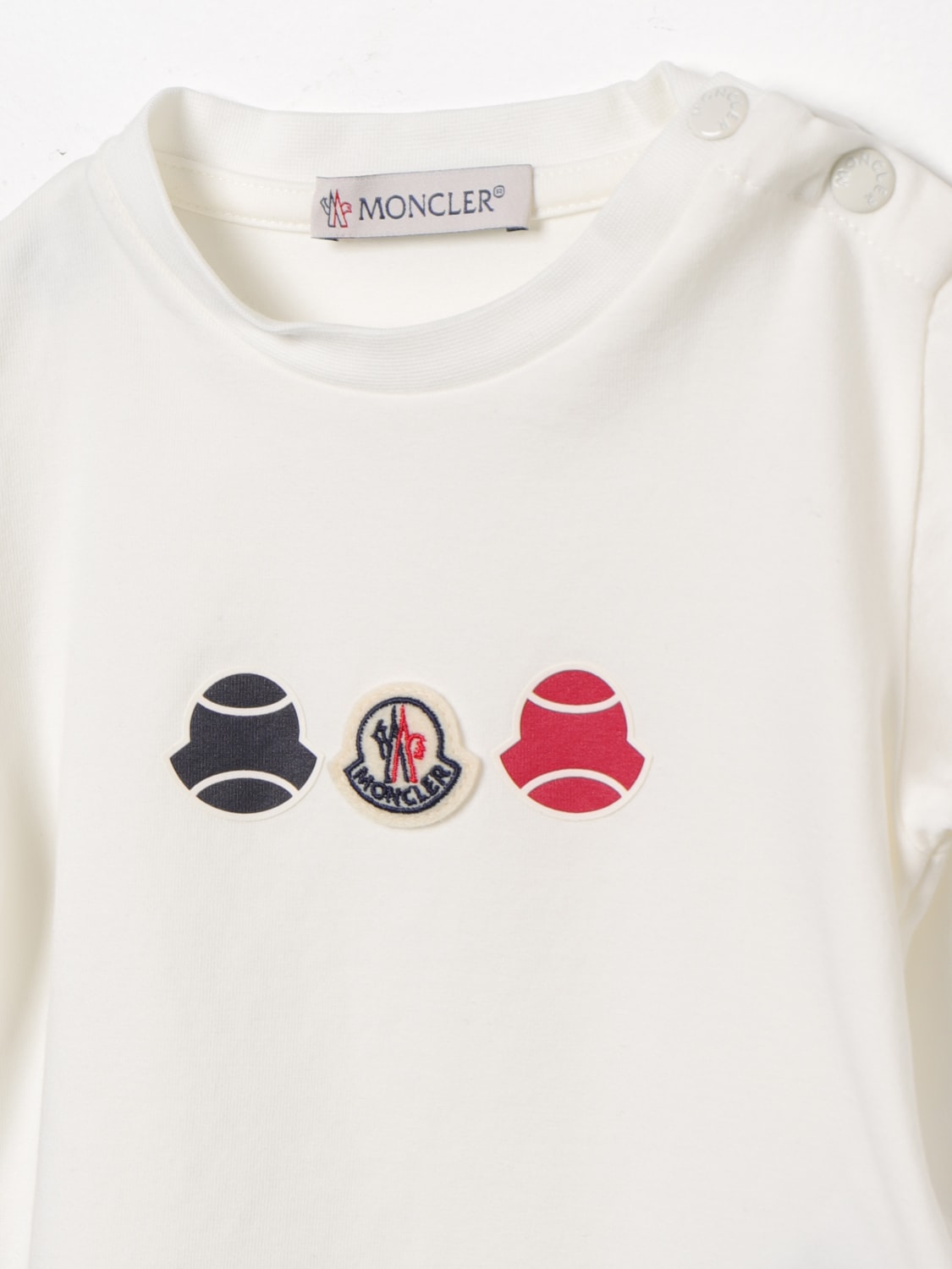 MONCLER T-SHIRT: T-shirt kids Moncler, White - Img 3