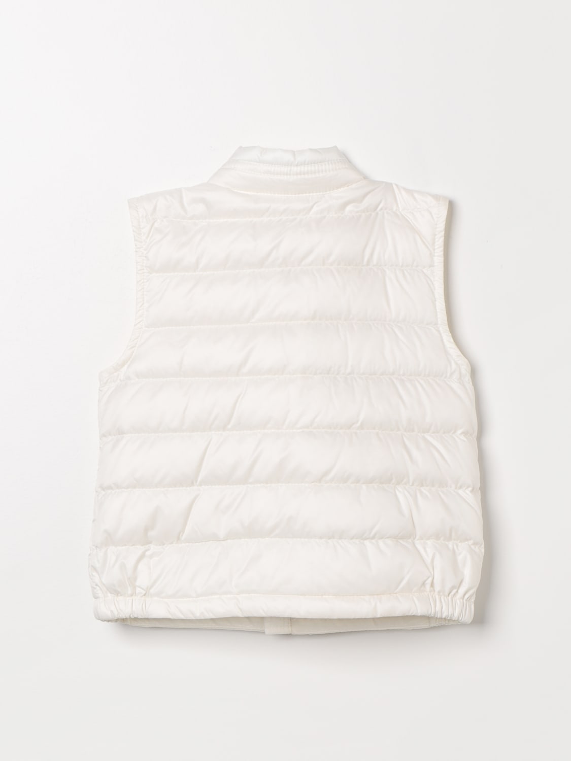 MONCLER VESTCOAT: Moncler baby padded nylon down vest, White - Img 2