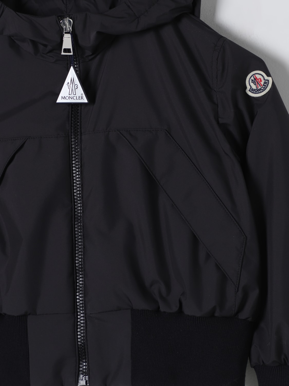 MONCLER GIACCA: Bomber Moncler in nylon , Nero - Img 3