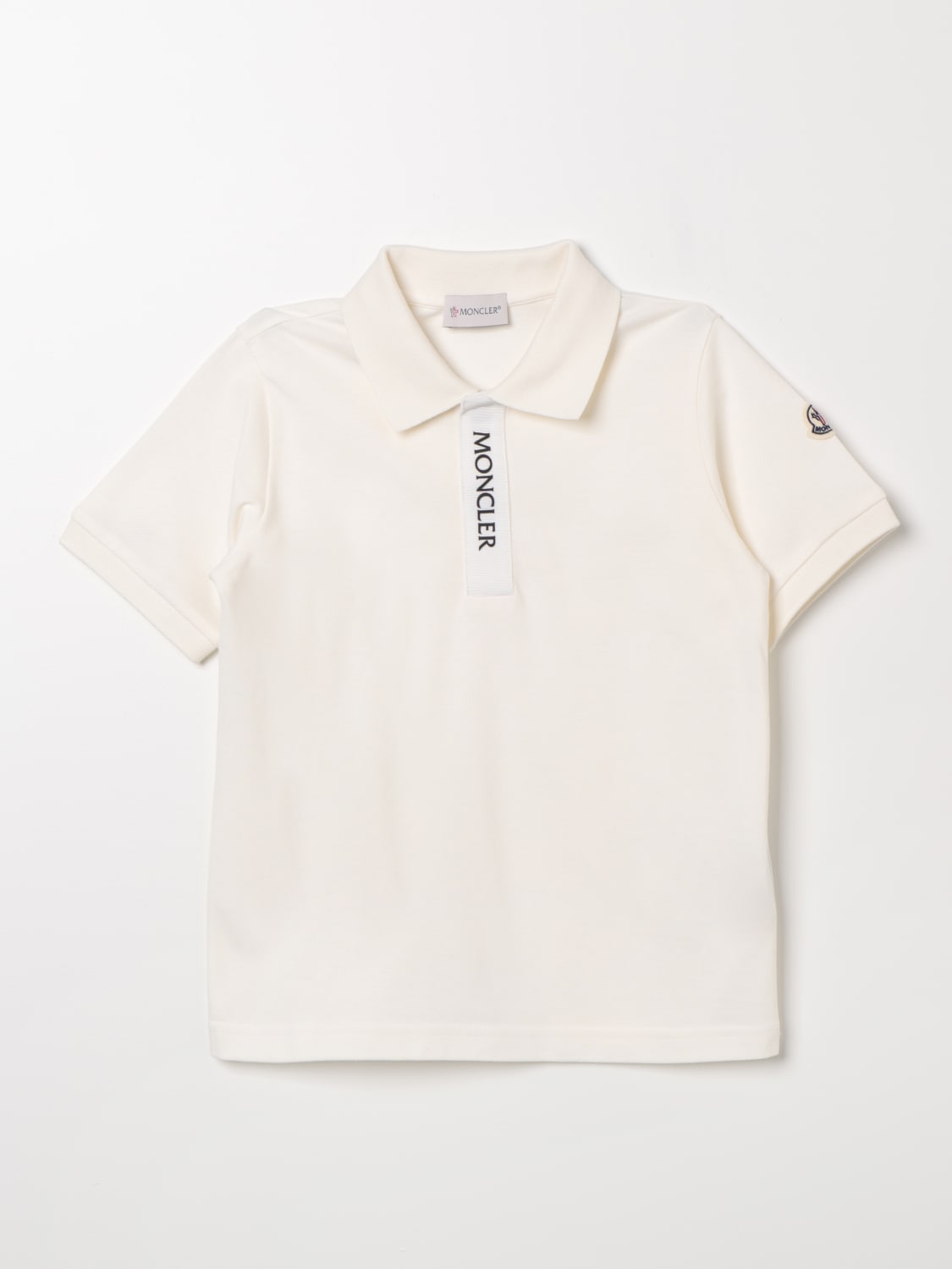 MONCLER POLO SHIRT: Polo shirt kids Moncler, White - Img 1