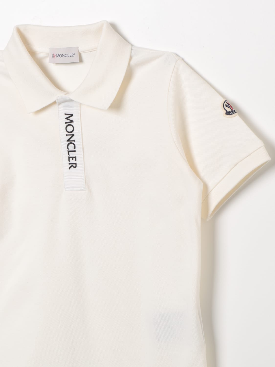 MONCLER POLO SHIRT: Polo shirt kids Moncler, White - Img 3