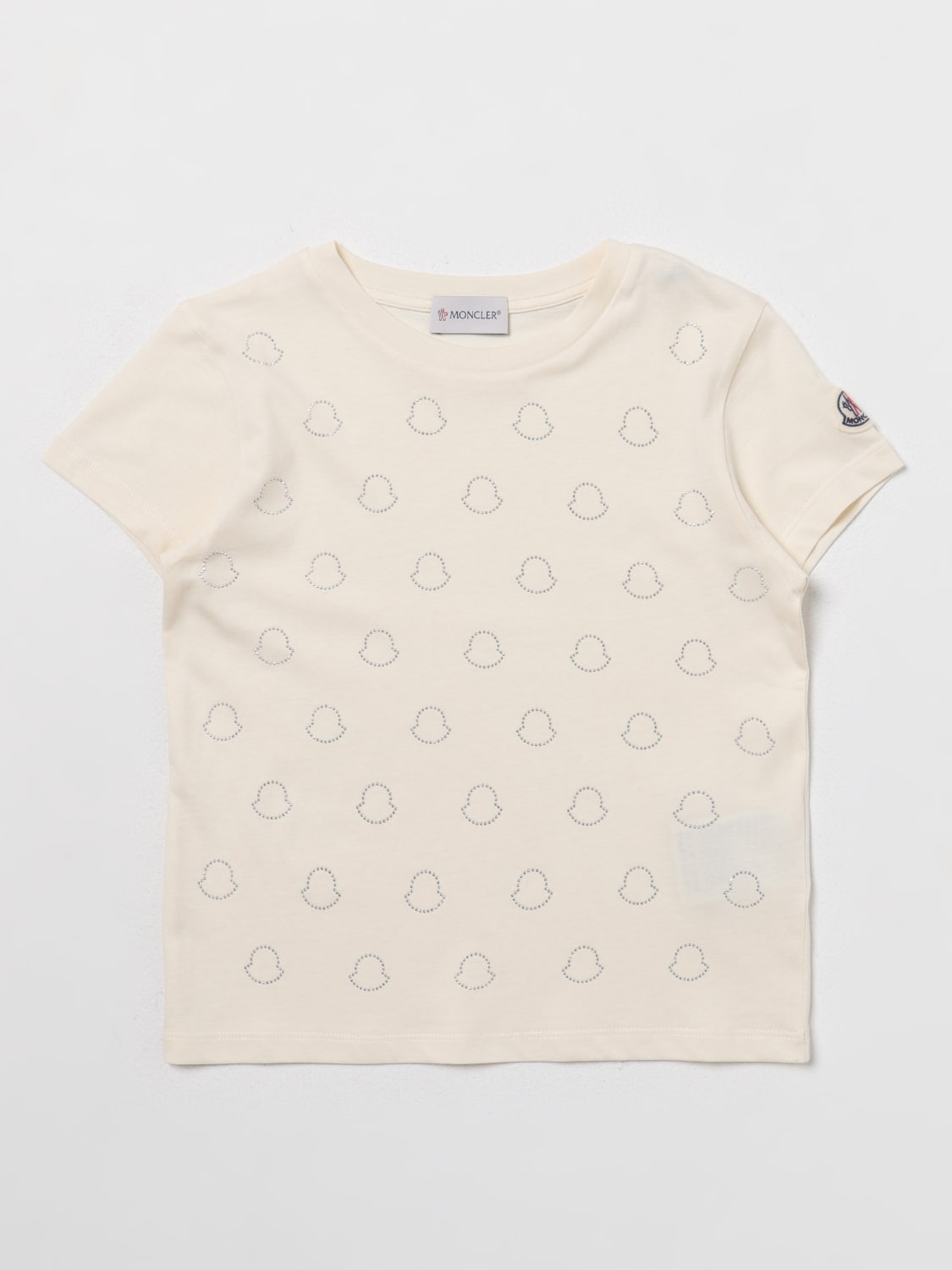 MONCLER T-SHIRT: T-shirt kids Moncler, White - Img 1