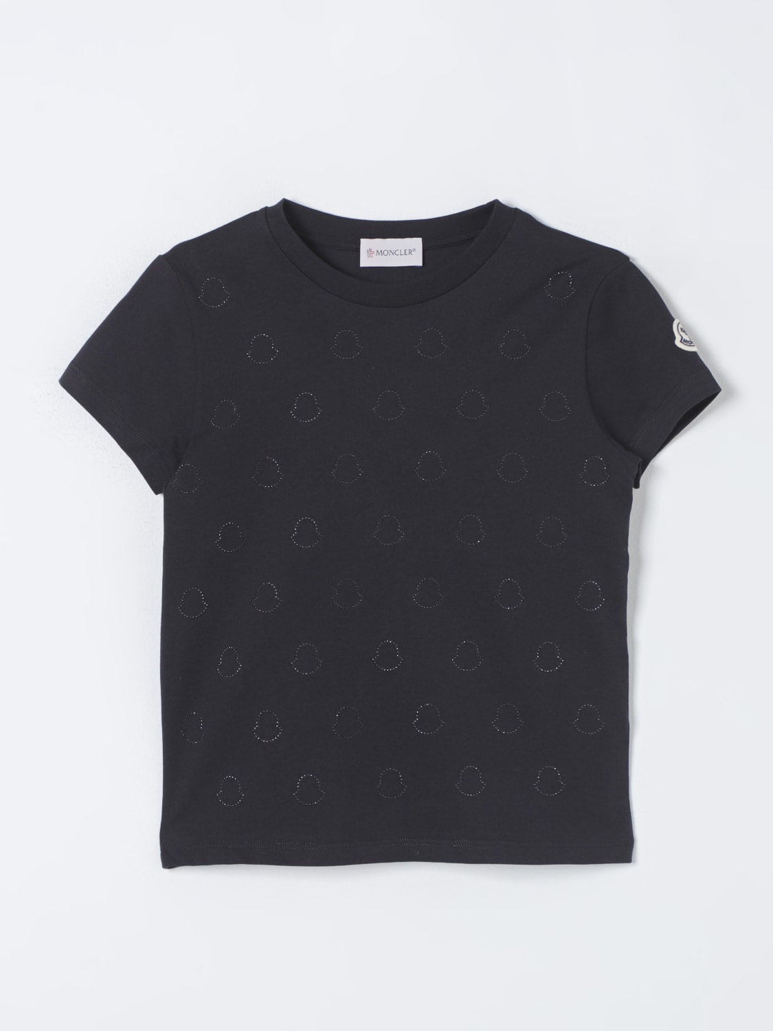 MONCLER T-SHIRT: T-shirt enfant Moncler, Noir - Img 1