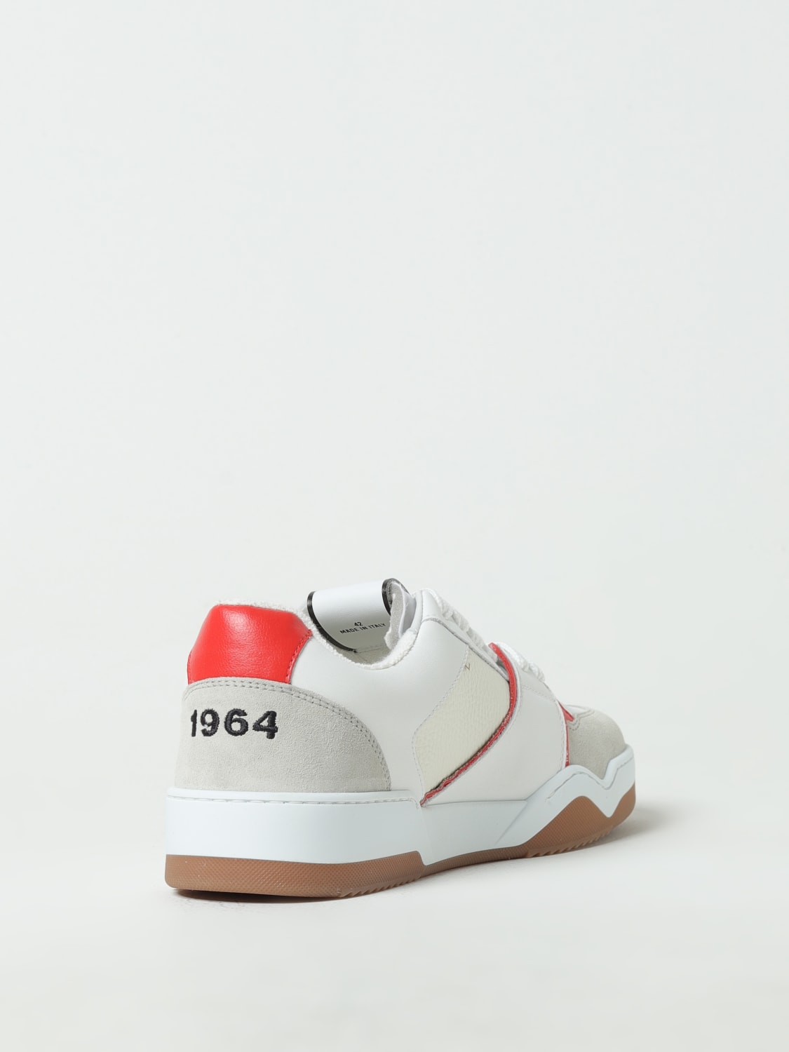 DSQUARED2 SNEAKERS: Sneakers Spiker Dsquared2 in pelle, Bianco 2 - Img 3