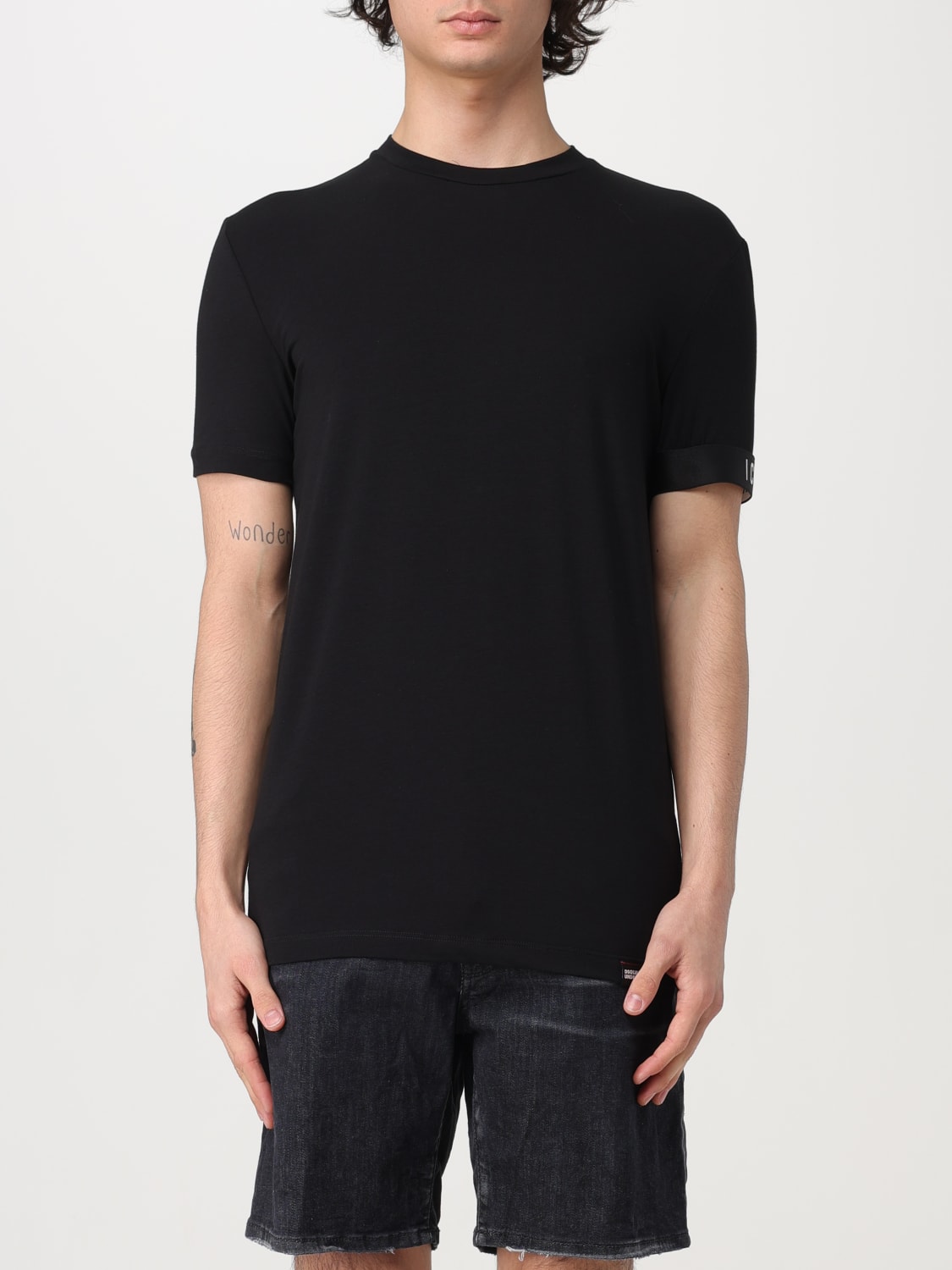 DSQUARED2 BEACHWEAR T-SHIRT: T-shirt men Dsquared2 Beachwear, Black - Img 1