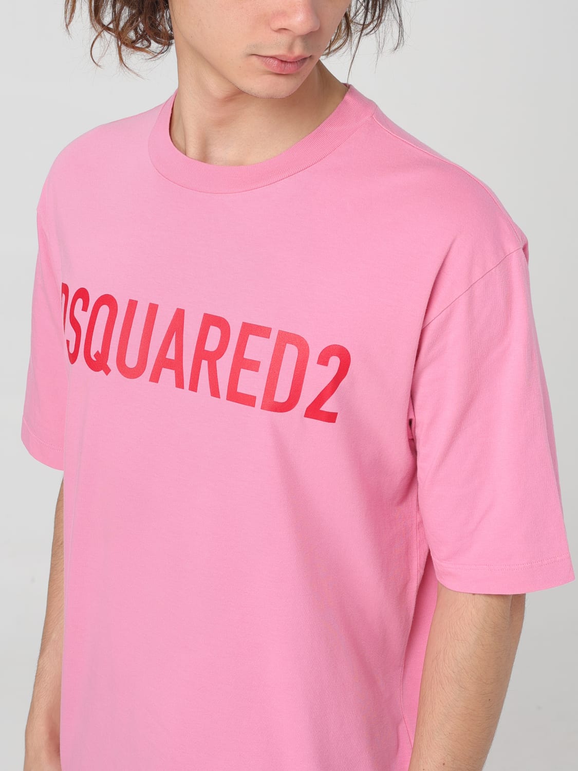 DSQUARED2 T-SHIRT: T-shirt herren Dsquared2, Pink - Img 4