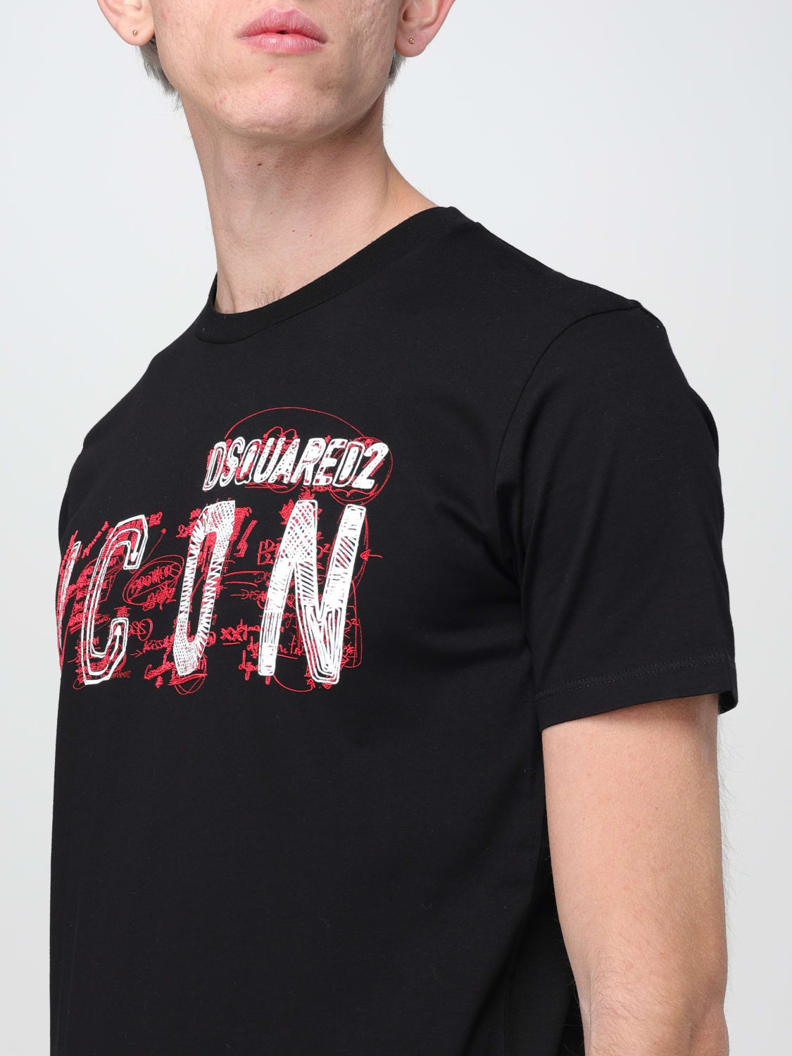 DSQUARED2 T-SHIRT: T-shirt herren Dsquared2, Schwarz - Img 4