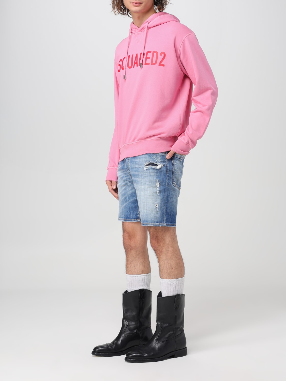 DSQUARED2 SUDADERA: Sudadera hombre Dsquared2, Rosa - Img 2