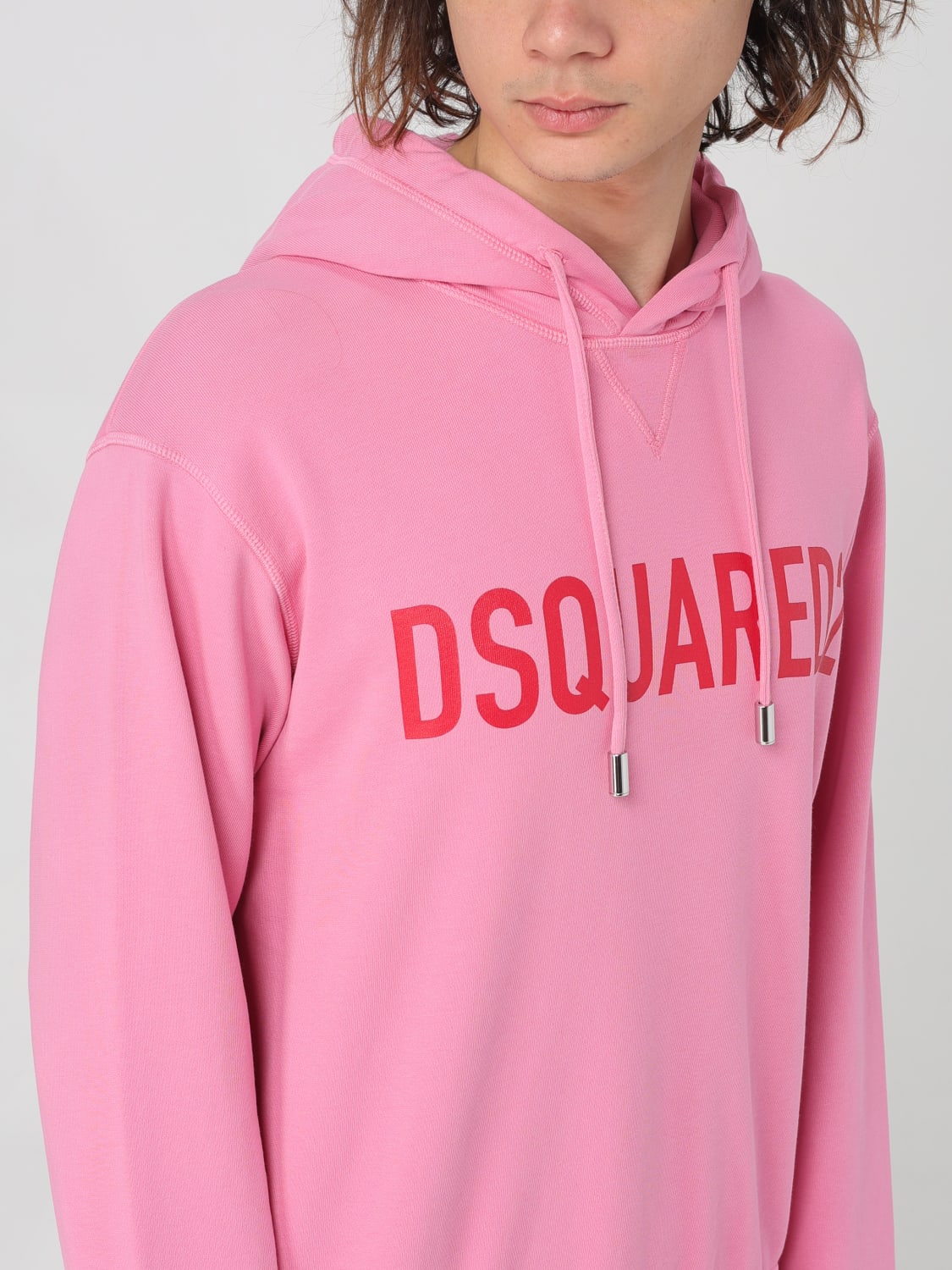 DSQUARED2 SUDADERA: Sudadera hombre Dsquared2, Rosa - Img 4