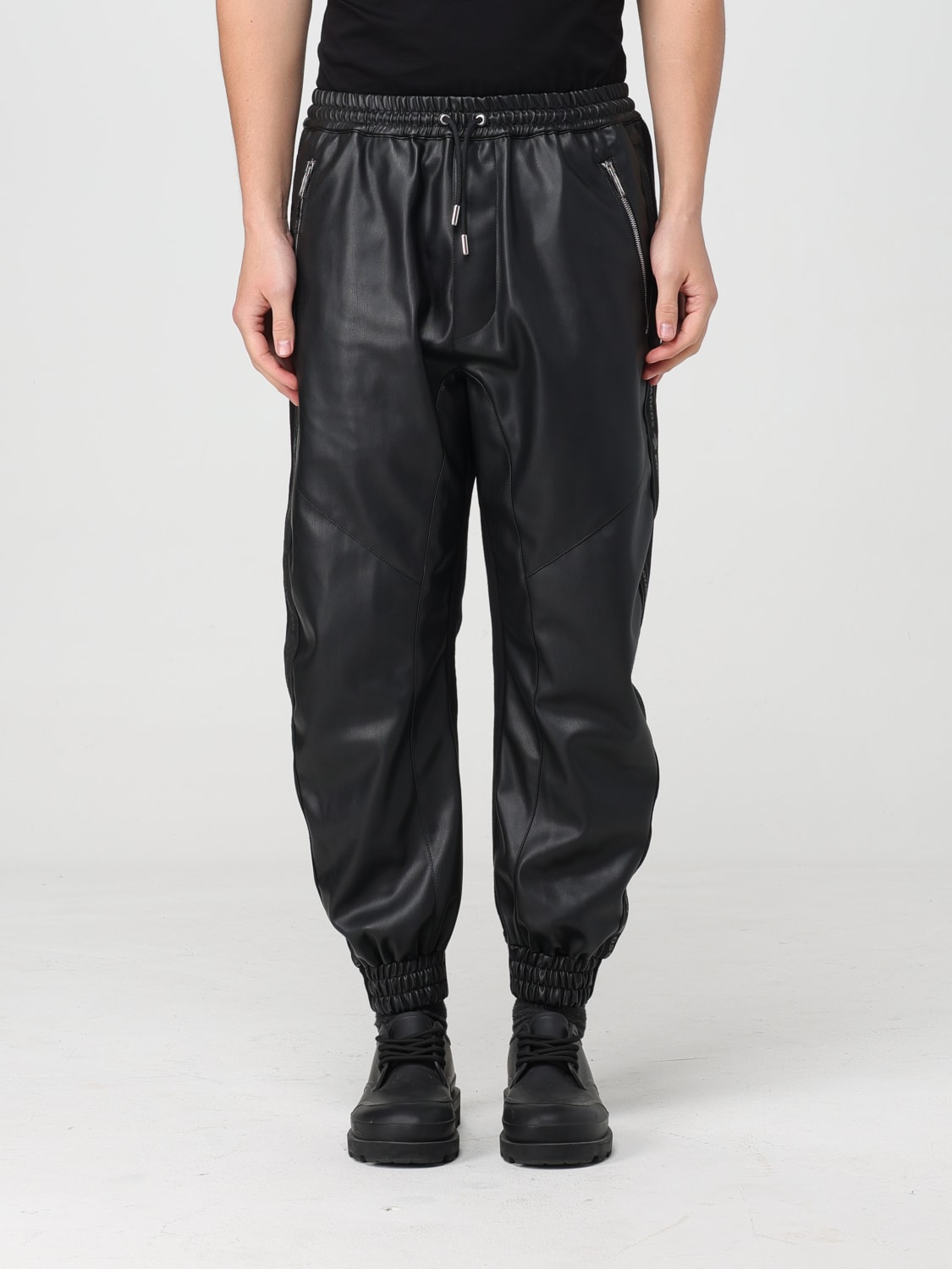 Giglio Pantalone jogging Dsquared2 in pelle sintetica con logo