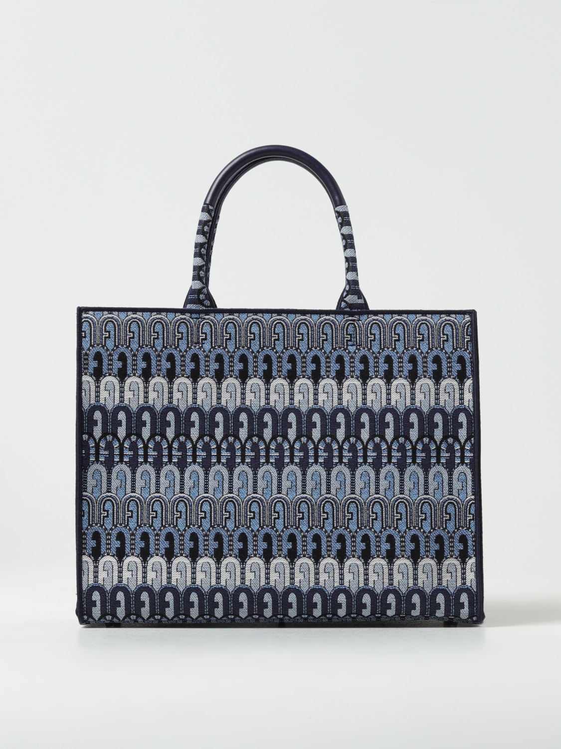 FURLA: Opportunity L bag in canvas with jacquard logo - Denim | Furla tote  bags WB00255A0459 online at GIGLIO.COM