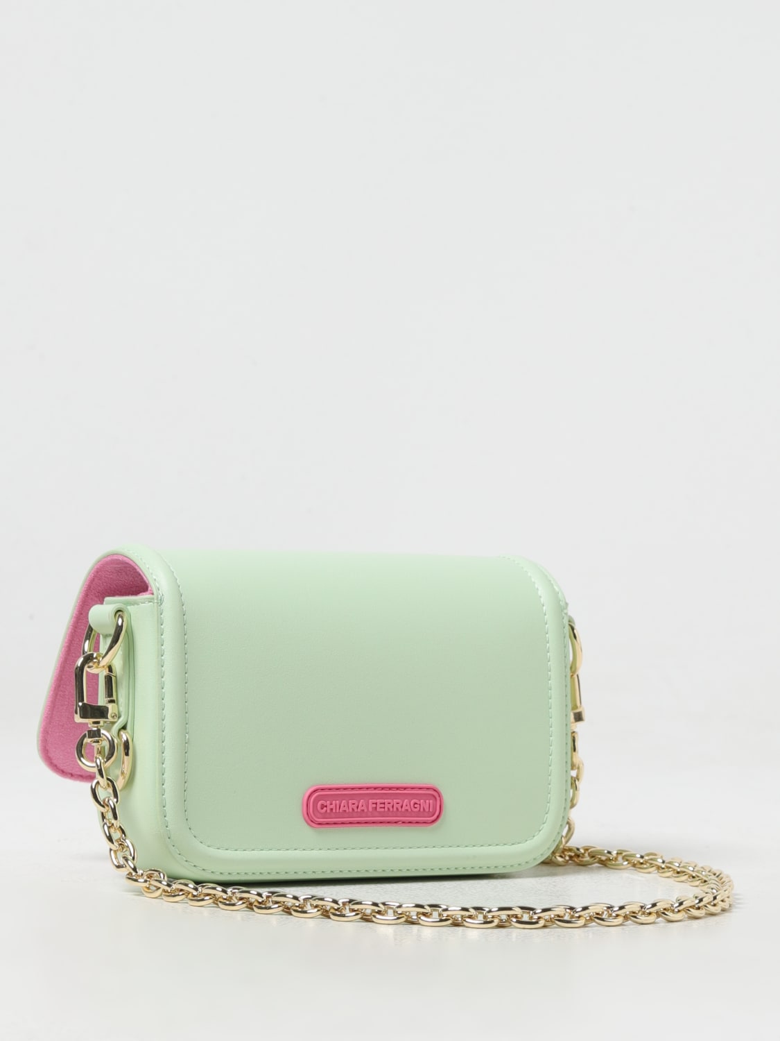 CHIARA FERRAGNI MINI BAG: Shoulder bag woman Chiara Ferragni, Green - Img 2