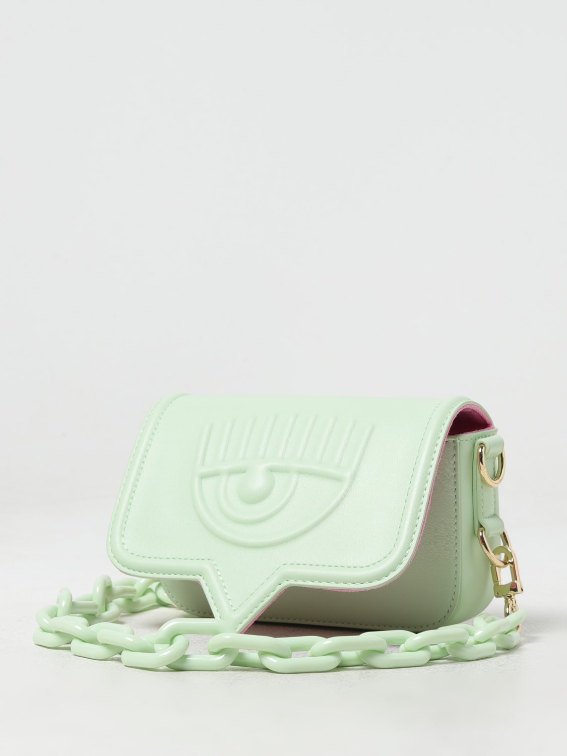 CHIARA FERRAGNI MINI BAG: Shoulder bag woman Chiara Ferragni, Green - Img 3