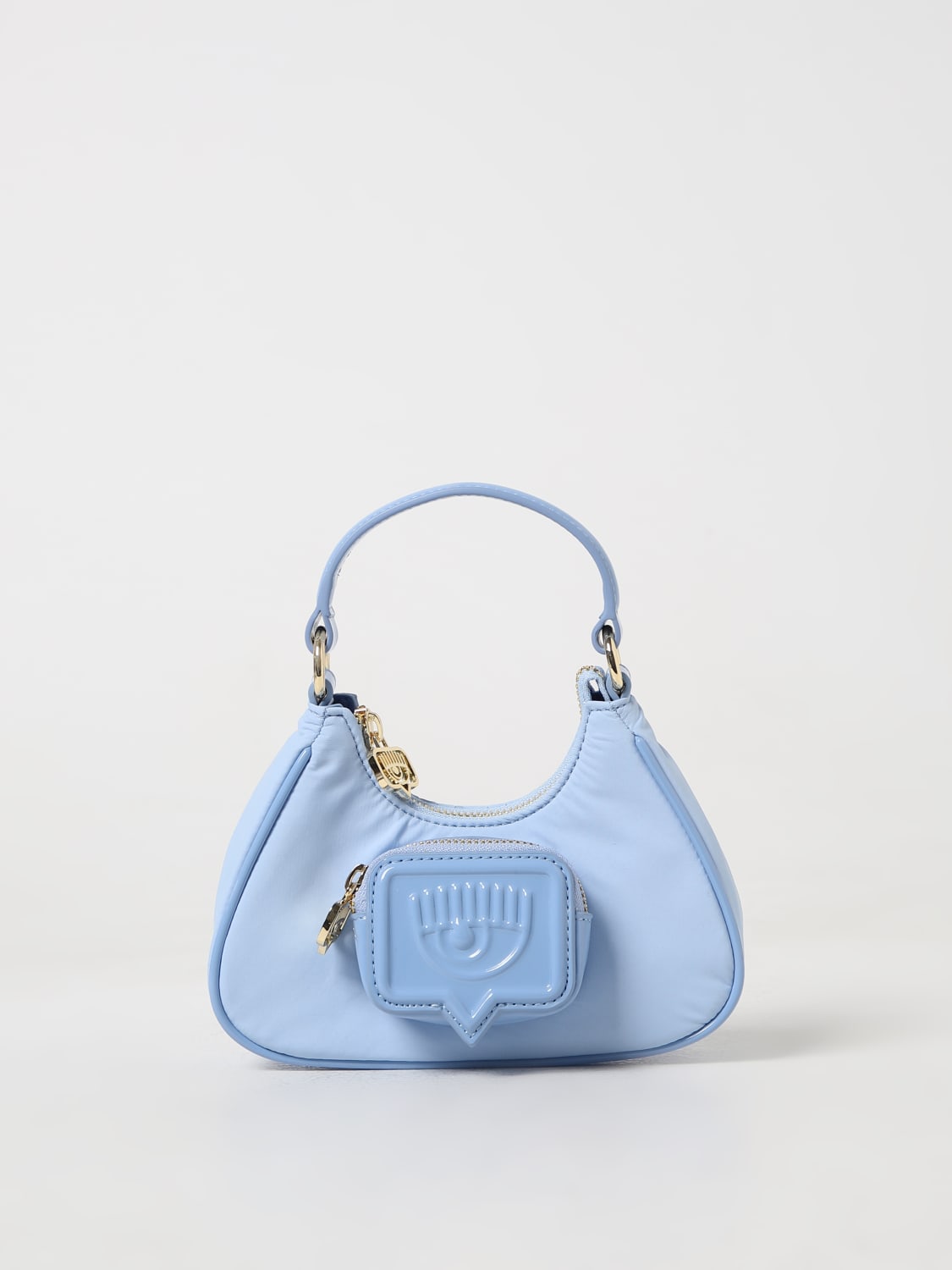 CHIARA FERRAGNI MINI BAG: Shoulder bag woman Chiara Ferragni, Blue - Img 1