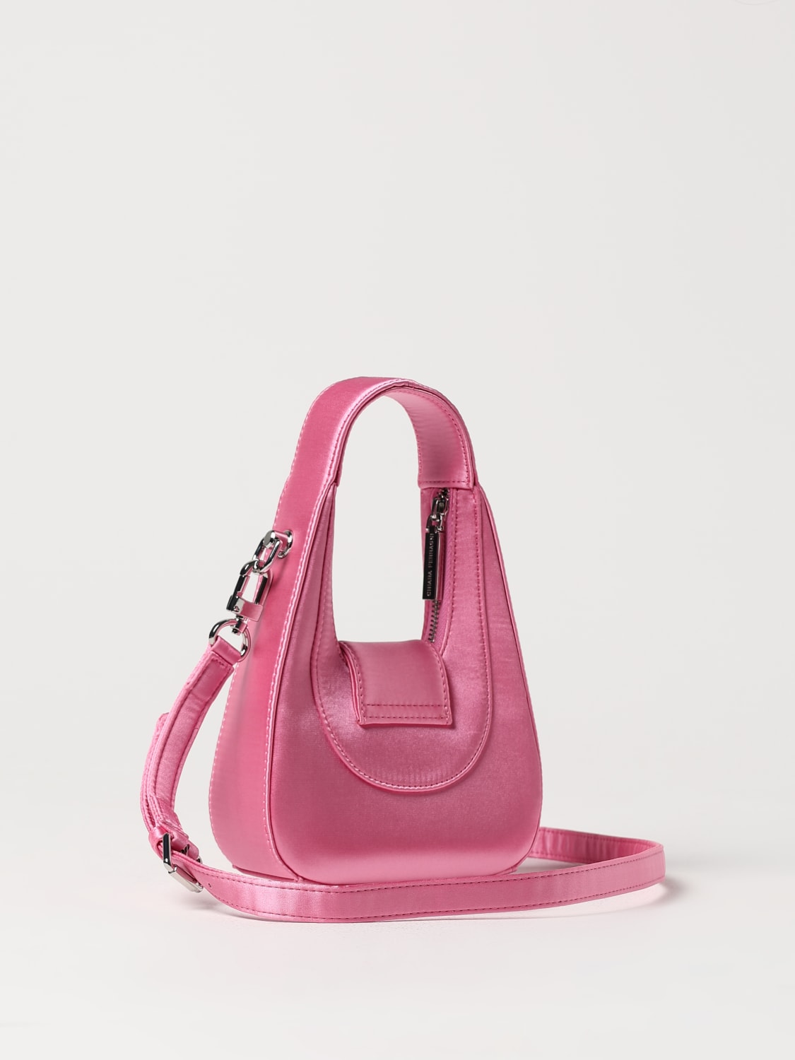 CHIARA FERRAGNI BORSA A MANO: Borsa Caia Infinity Love Chiara Ferragni in raso, Fuxia - Img 2