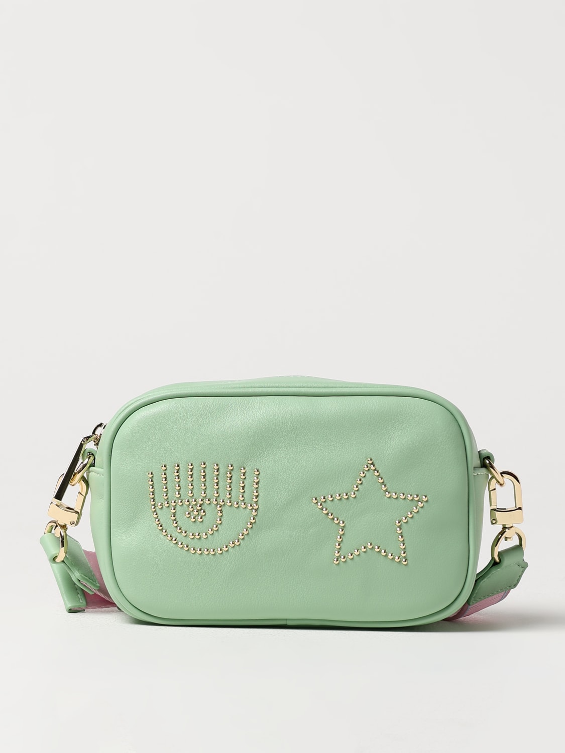 CHIARA FERRAGNI MINI BAG: Shoulder bag woman Chiara Ferragni, Green - Img 1