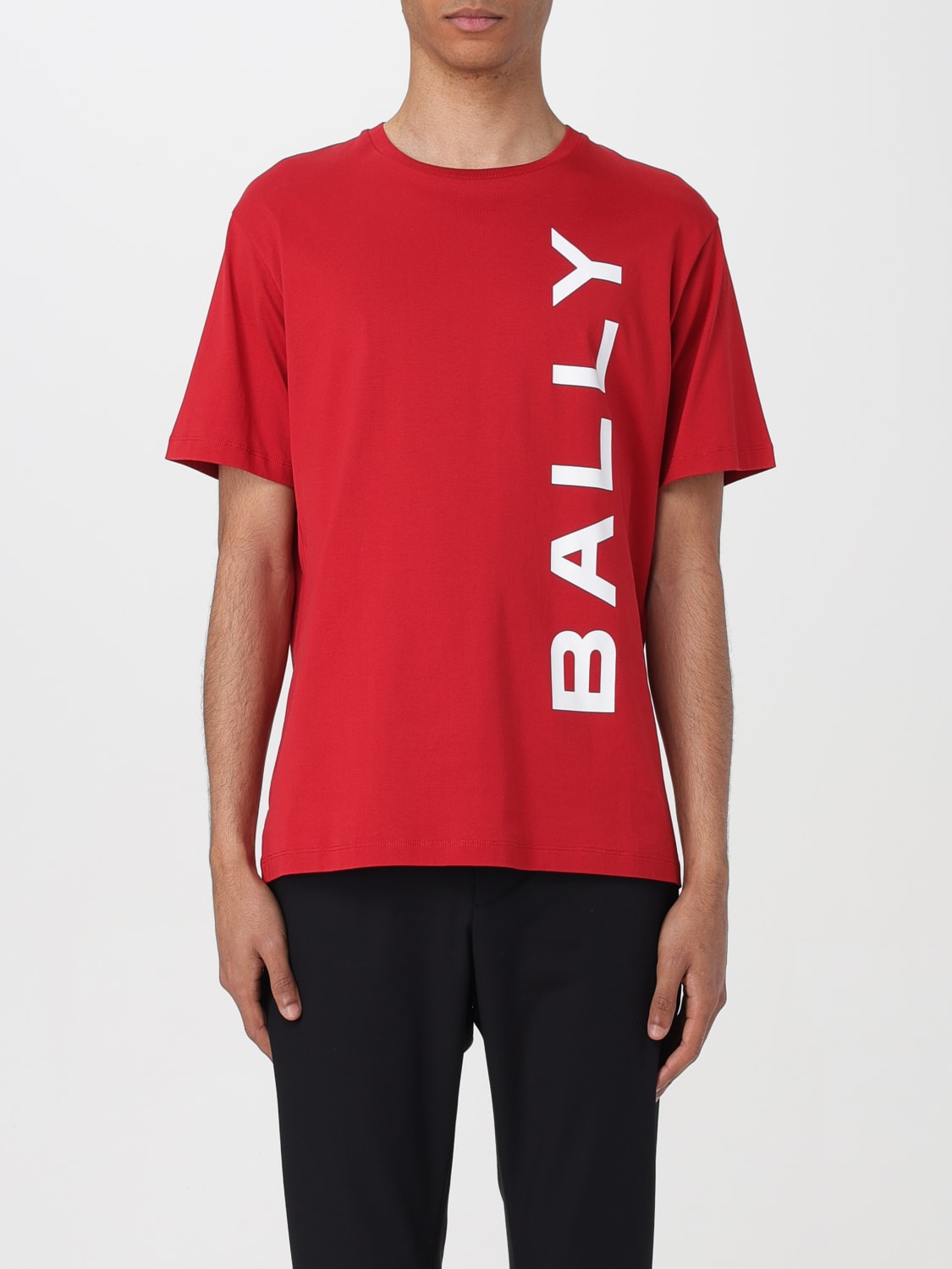 BALLY｜SHORT-SLEEVED ROUND NECK T-SHIRTS (MJE05CCO018-U9 BALLY: T-shirt men - White | Bally t-shirt MJE05CCO018