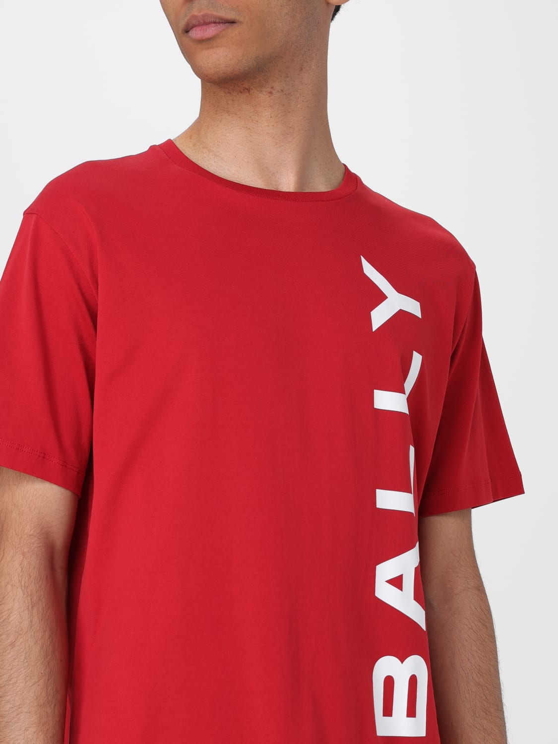BALLY｜SHORT-SLEEVED ROUND NECK T-SHIRTS (MJE05CCO018-U9 BALLY: T-shirt men - Black | Bally t-shirt MJE05CCO018