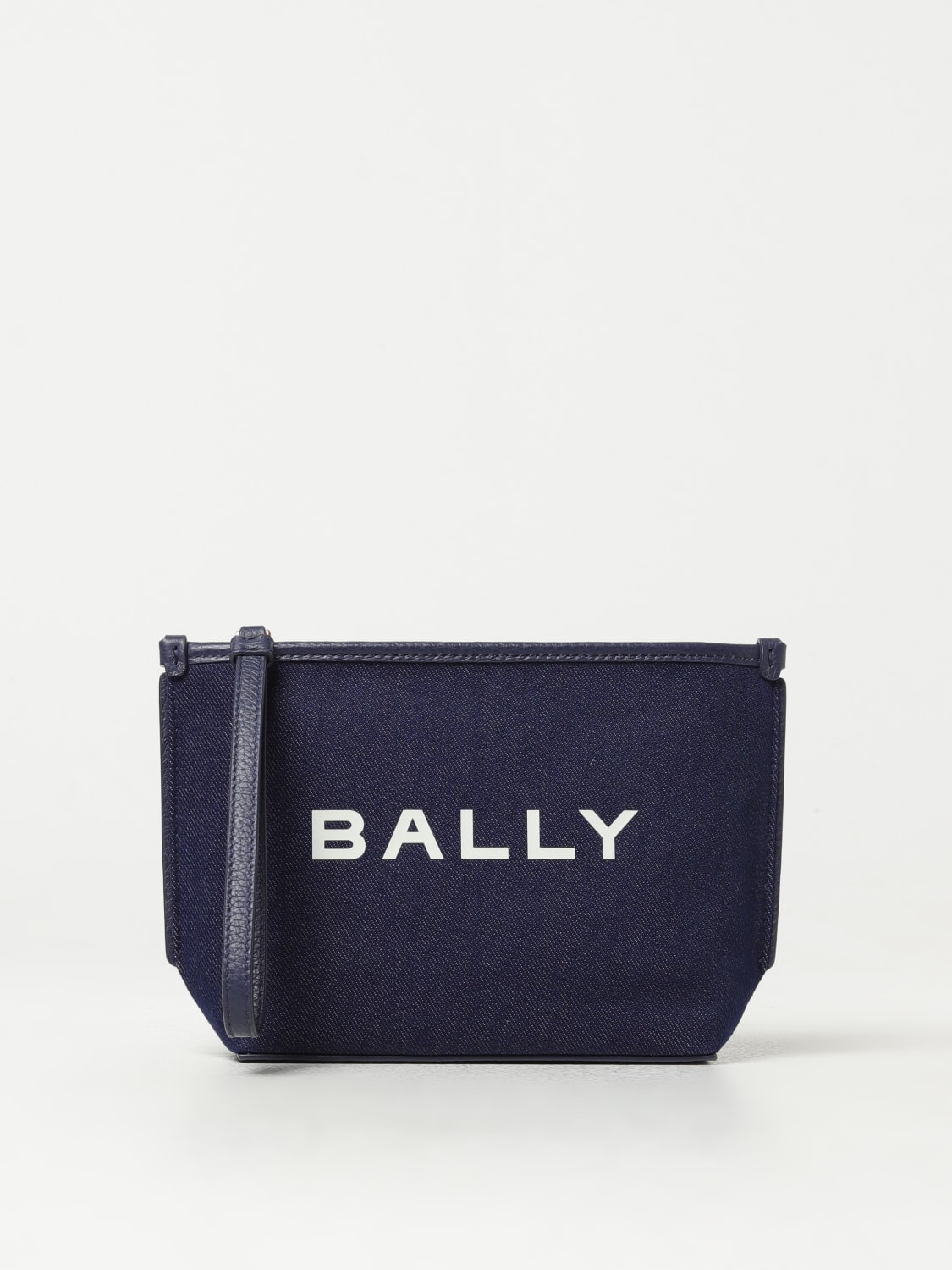 Giglio Clutch Bally in denim e pelle