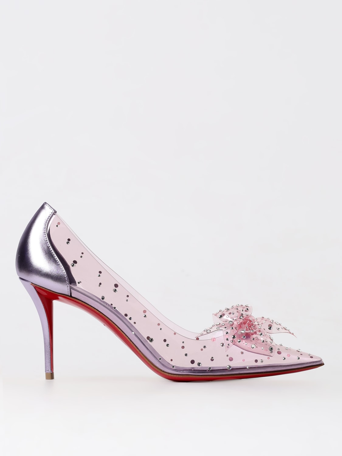 Giglio Décolleté Jelly Christian Louboutin in pvc con strass