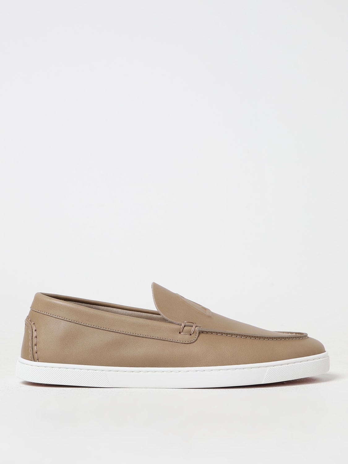 CHRISTIAN LOUBOUTIN LOAFERS: Shoes men Christian Louboutin, Beige - Img 1