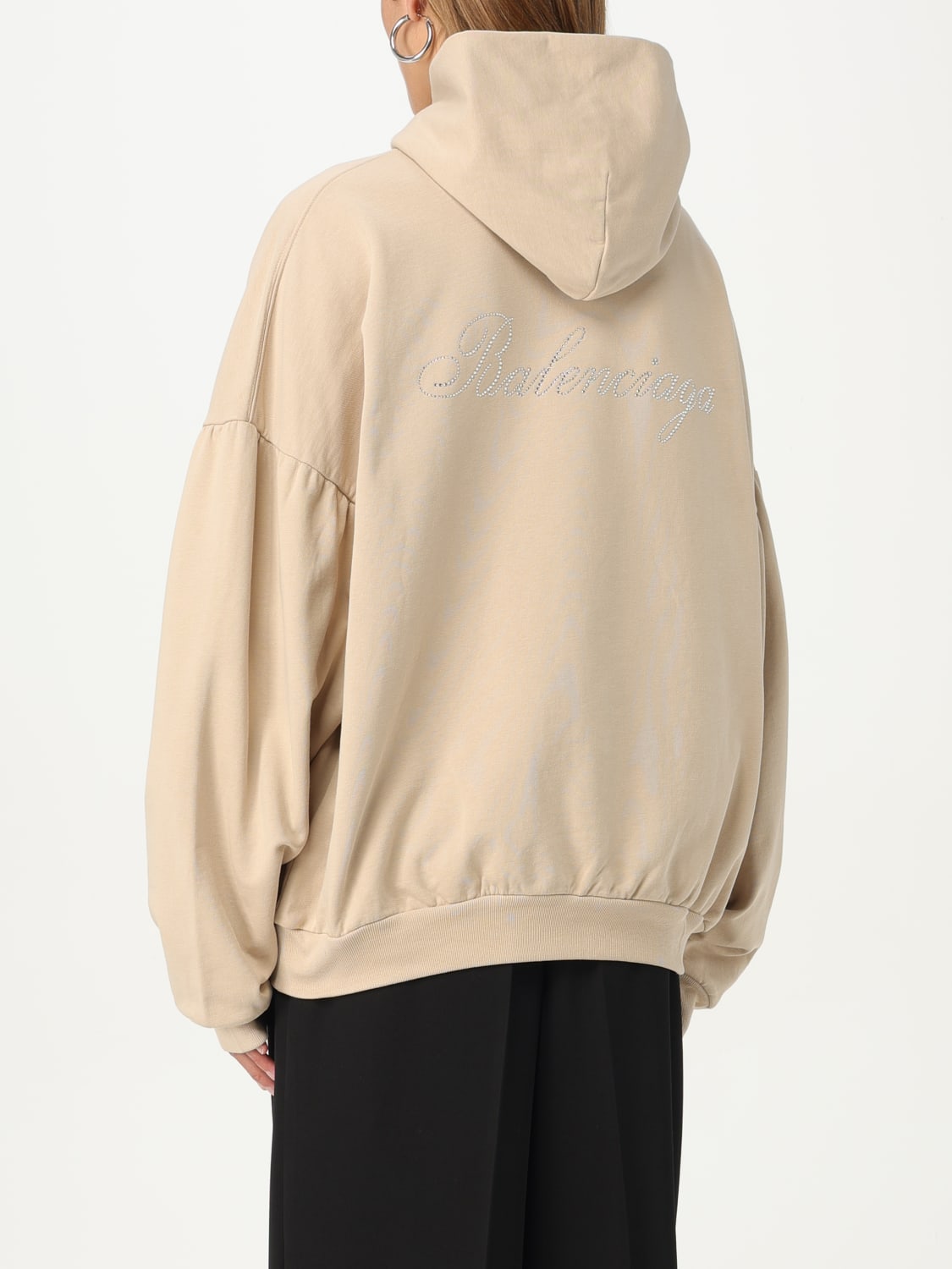 BALENCIAGA SWEATSHIRT: Sweatshirt woman Balenciaga, Yellow Cream - Img 3