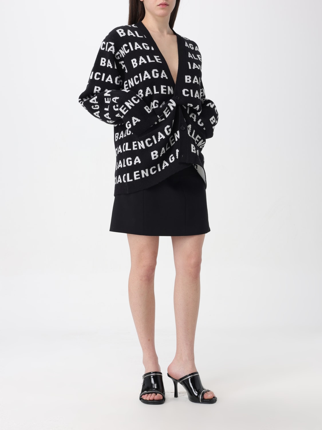 BALENCIAGA CARDIGAN: Sweater woman Balenciaga, Black - Img 2